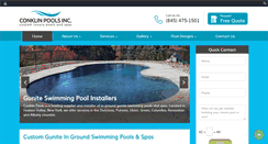 Desktop Screenshot of conklinpools.com